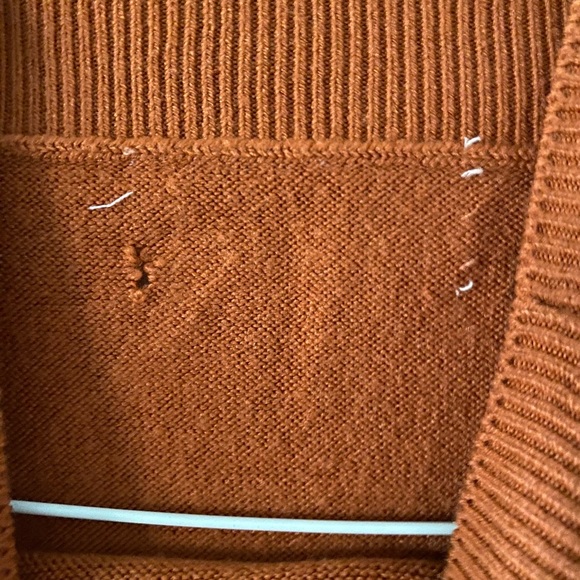 H&M Orange Mock Neck Sweater Vest Shell Size M - Picture 3 of 3